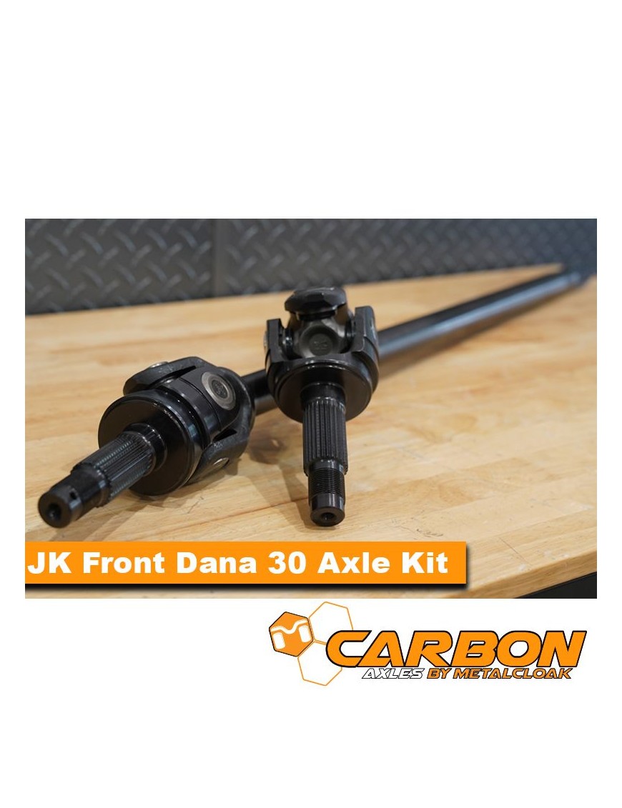 Carbon JK Non-Rubicon Front D30 27 Spline Axle Kit