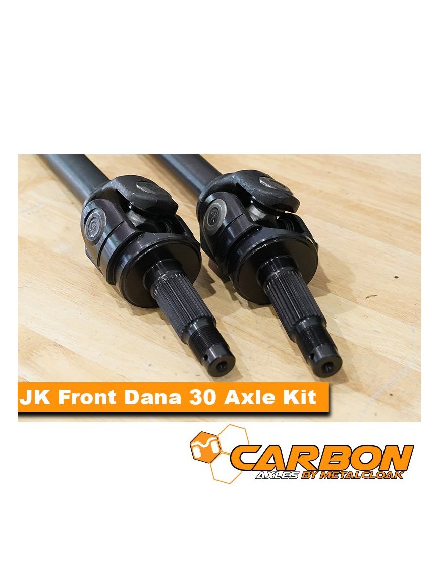 Carbon JK Non-Rubicon Front D30 27 Spline Axle Kit