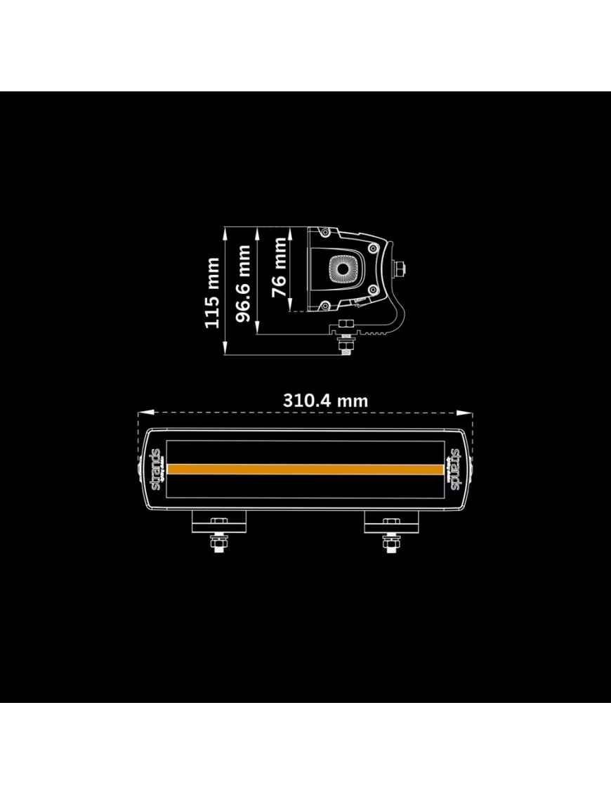 Siberia XPA DR LED Light Bar 12in White/Amber 809426A