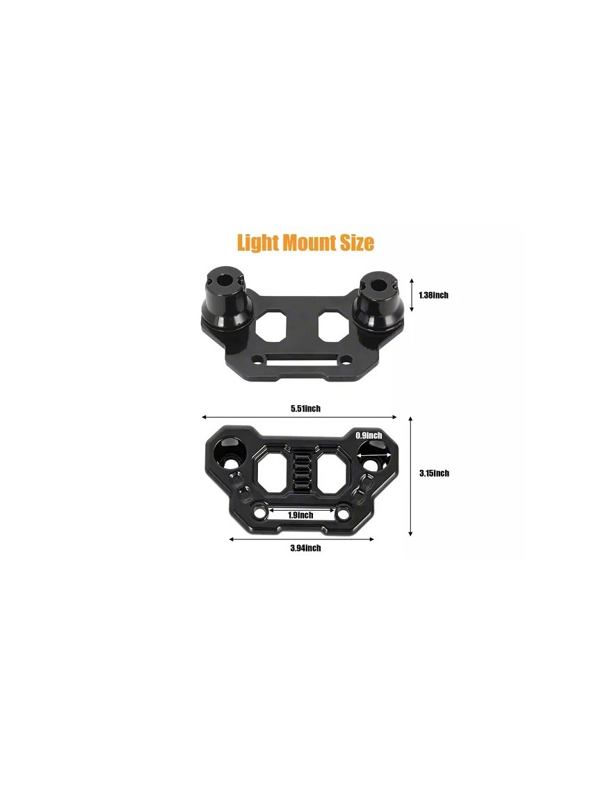 Jeep Wrangler JL/JLU/JT cowl light brackets A-Pillar