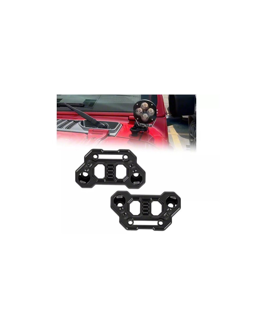 Jeep Wrangler JL/JLU/JT cowl light brackets A-Pillar