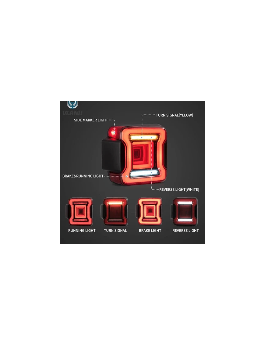 Jeep Wrangler JL tail lights Europe version