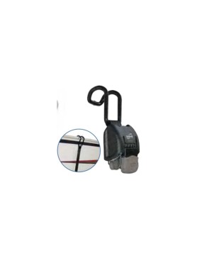 self-retracting boat gunwale tie down strap