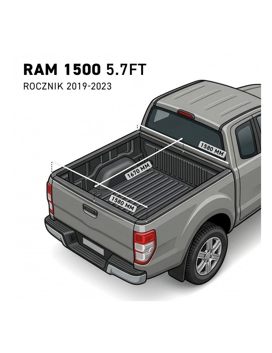 Dodge RAM 1500 5.7ft hardtop canopy
