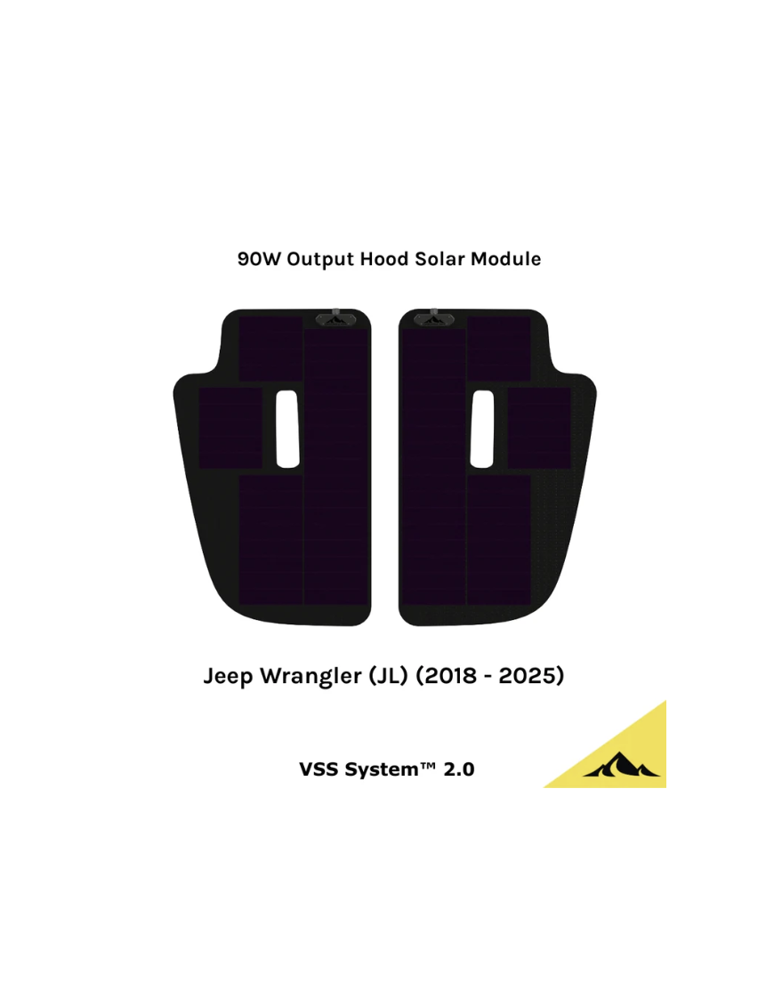Cascadia 4x4 VSS System™ 2.0 Hood Solar Panel for Jeep Wrangler JL
