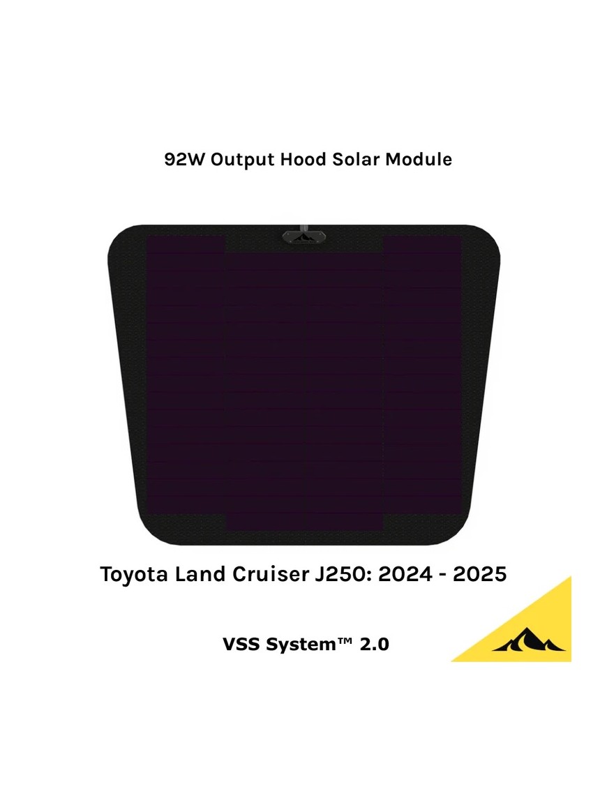 Cascadia 4x4 VSS System™ 2.0 CHF158 Hood Solar Panel for Toyota Land Cruiser 250 / Prado 2024–2025