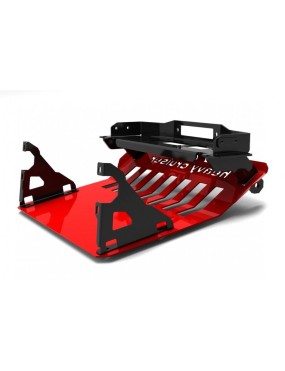 Jeep Grand Cherokee WK WH 2005-2010 płyta montażowa wyciągarki z osłoną czołową czerwona