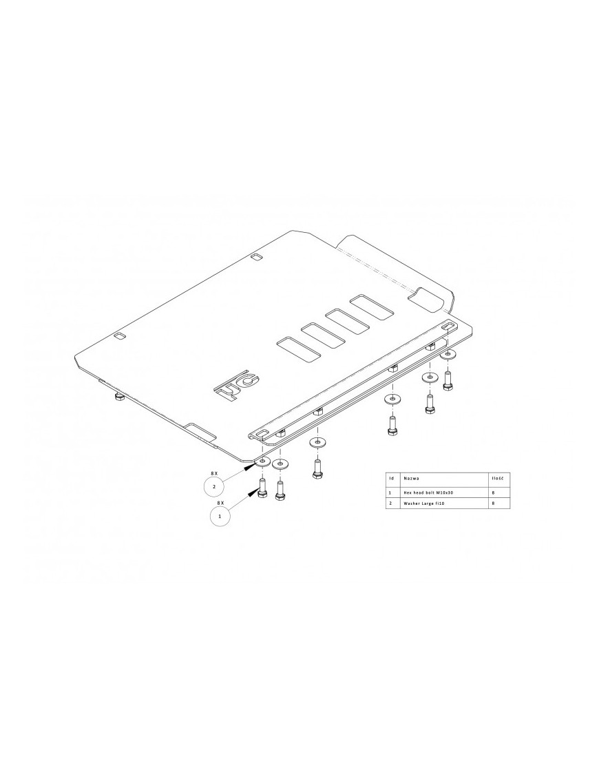 Osłona przedniego mostu , miski olejowej przekładni kierowniczej Ford F150 F-150 2009-2014 aluminiowa