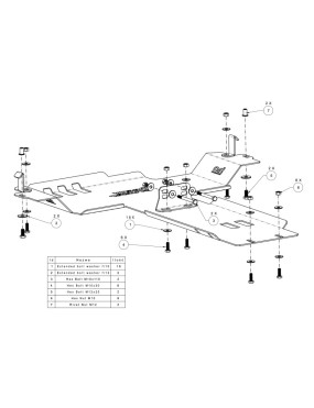 Osłona skrzyni biegów i reduktora OFFROAD Toyota Land Cruiser 150 155 Prado J15 2009-2014