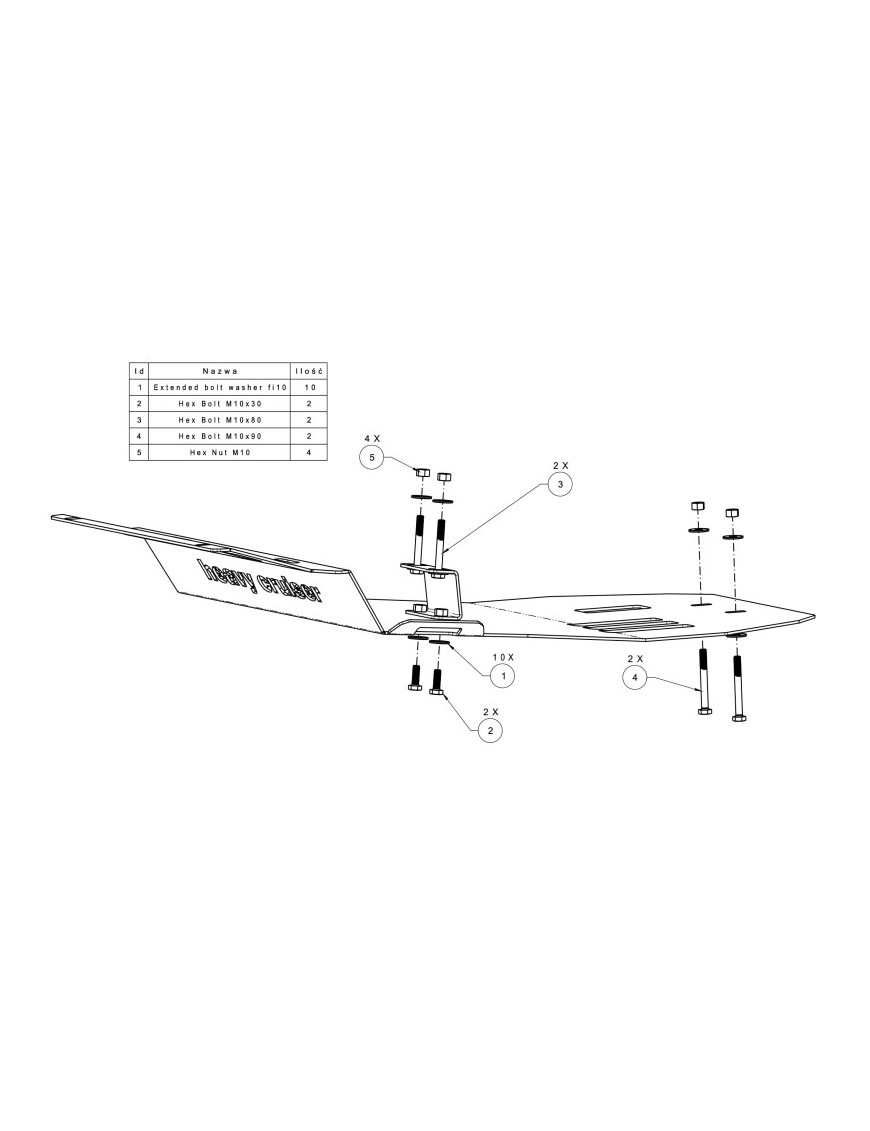 Osłona chłodnic, silnika i przedniego mostu OFFROAD Toyota Land Cruiser 150 155 Prado J15 2017 - 2020 czerwona
