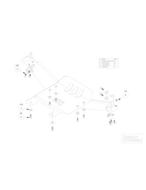Osłona reduktora OFFROAD Toyota Tacoma 2016-2021 aluminiowa