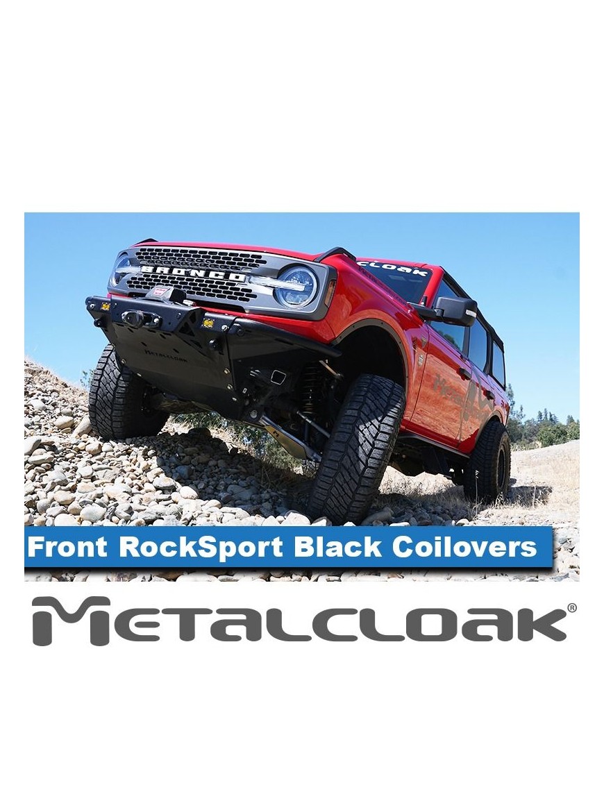 RockSport BLACK front coilovers for the Ford Bronco 6G