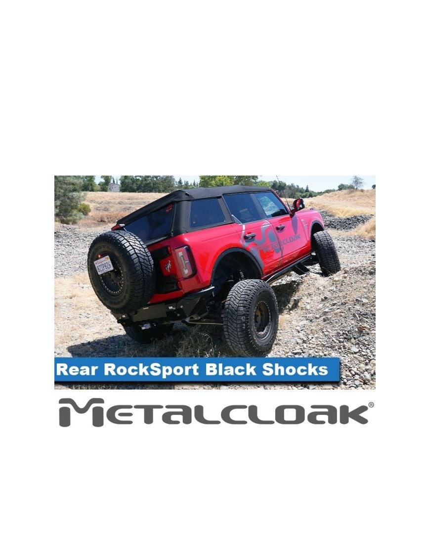 RockSport BLACK 2.5–4" Rear Reservoir Coilovers for Ford Bronco 6G 2021