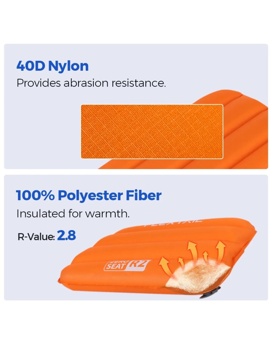FLEXTAIL ZERO SEAT – Ultralight Inflatable Seat Cushion, 70 g, R-Value 2.8