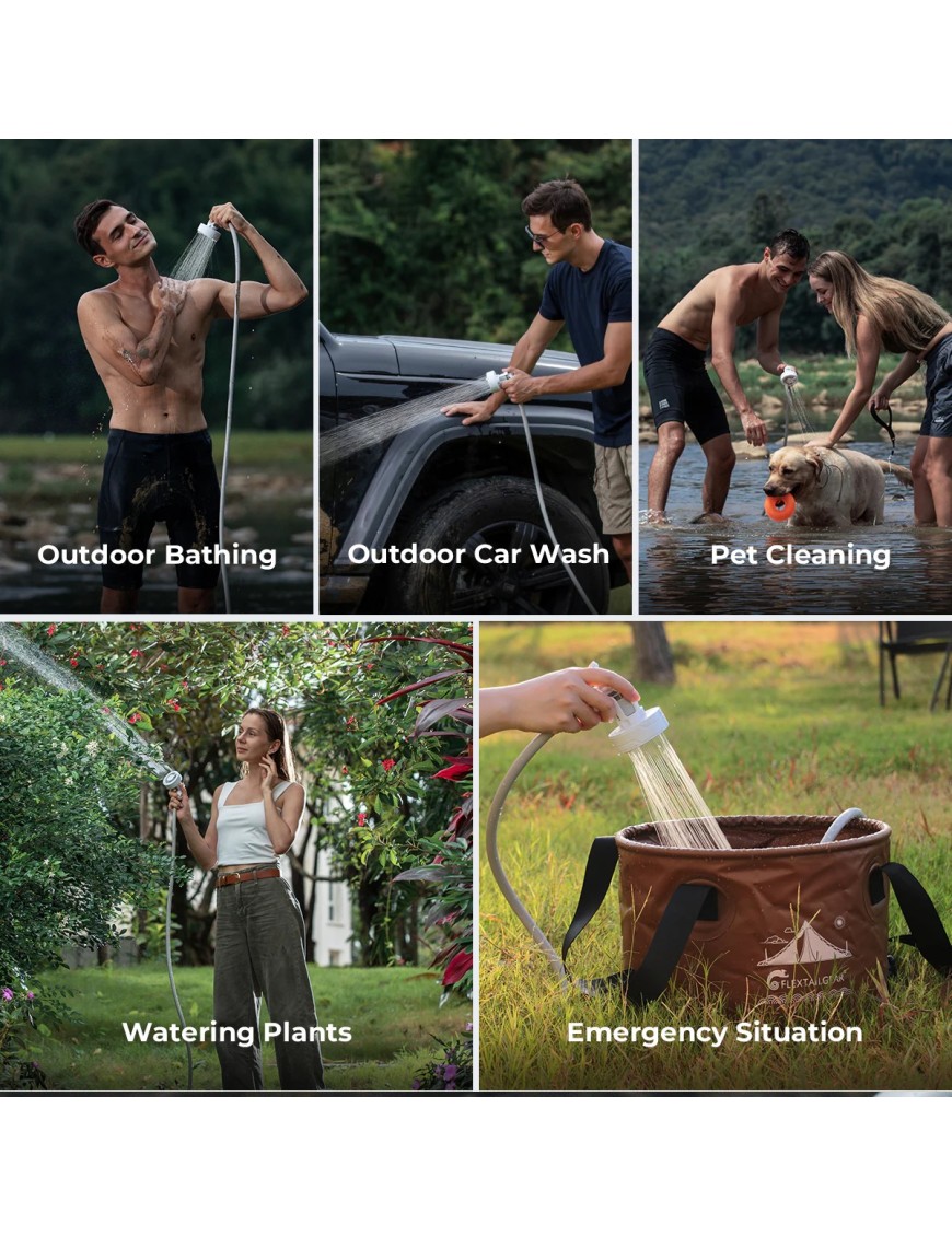 Flextail MAX SHOWER – portable camping shower 3.0 L/min