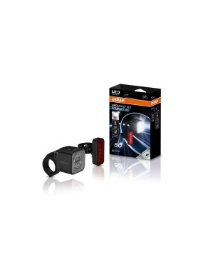 OSRAM LEDsBIKE COMPACT 50 SET – 50 lx LED bike light set, front + rear