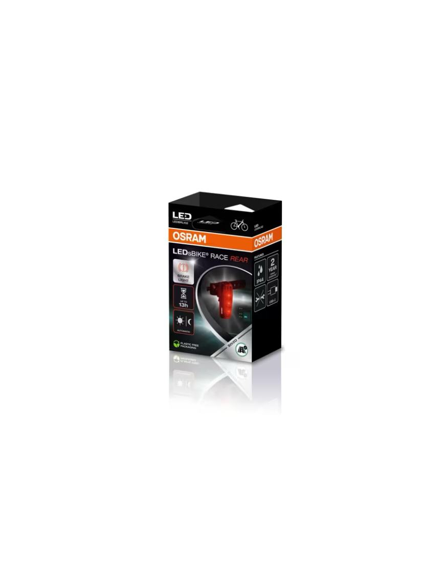 OSRAM LEDsBIKE RACE REAR – rechargeable LED rear bike light with brake sensor