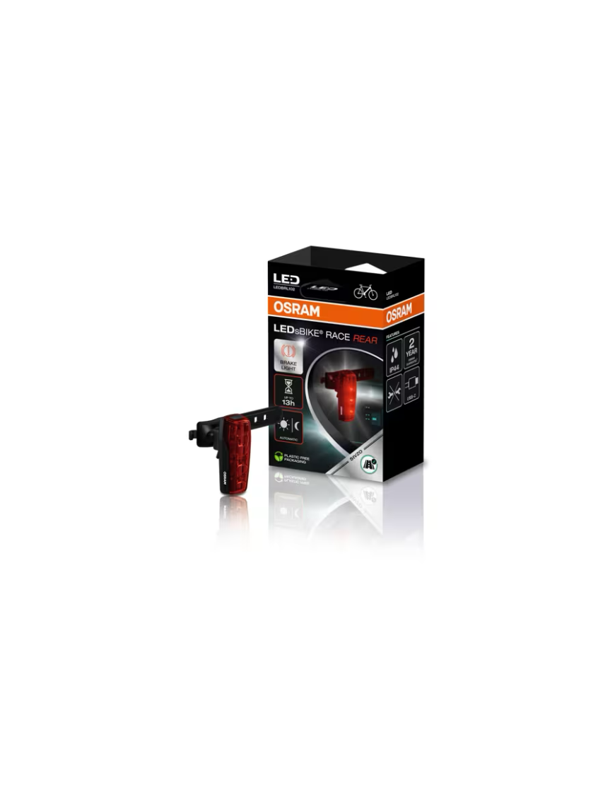 OSRAM LEDsBIKE RACE REAR – rechargeable LED rear bike light with brake sensor