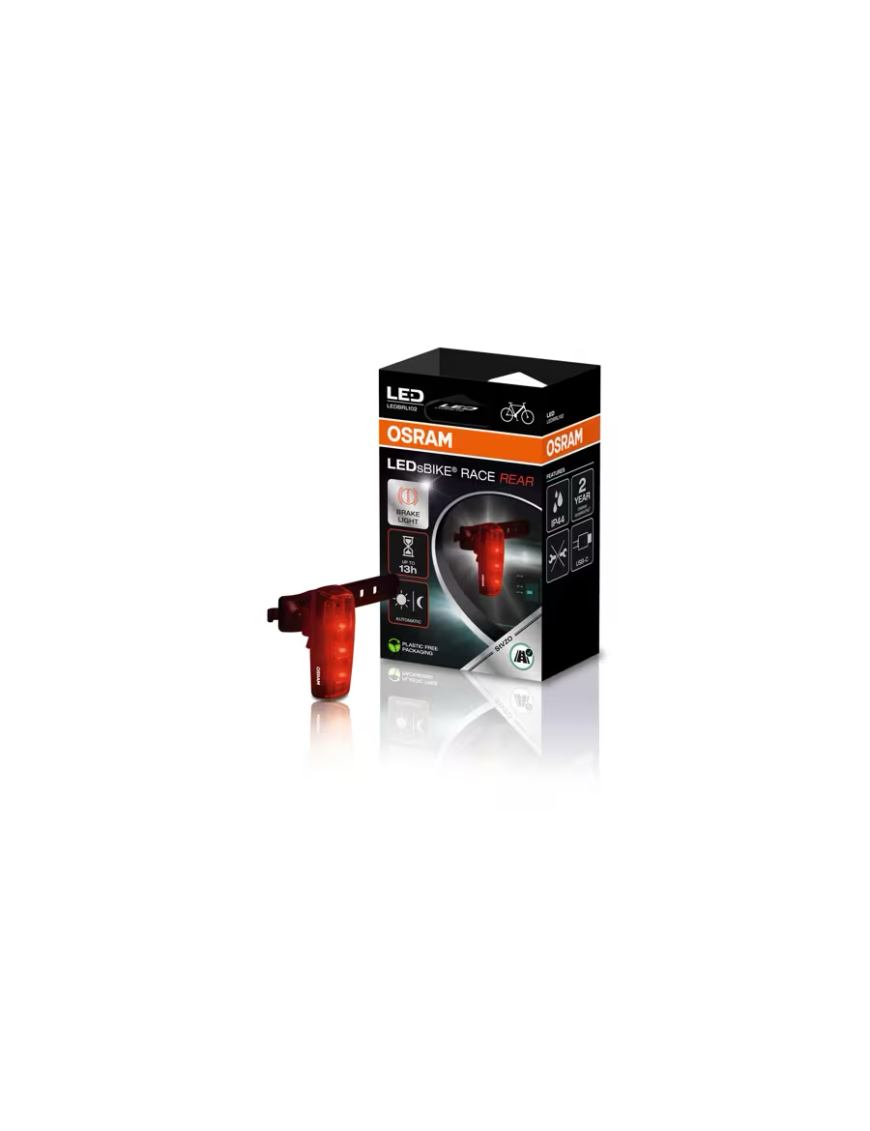OSRAM LEDsBIKE RACE REAR – rechargeable LED rear bike light with brake sensor