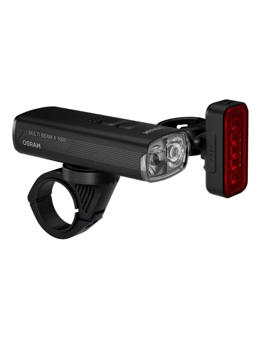 OSRAM LEDsBIKE MULTI BEAM X 1000 SET – LED Bike Light Set, 1,000 lm, High Beam