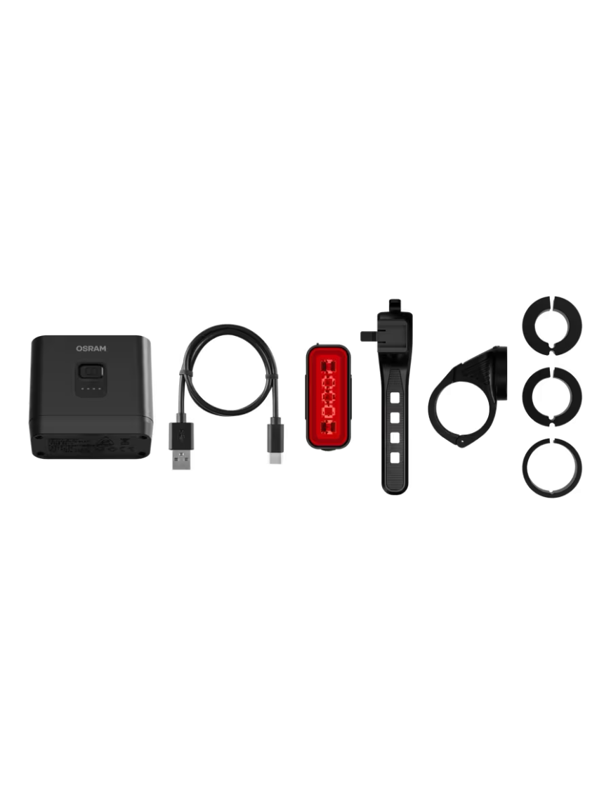 OSRAM LEDsBIKE EXPLORER X 500 SET – LED bicycle light set, 500 lm, USB-C, IP54