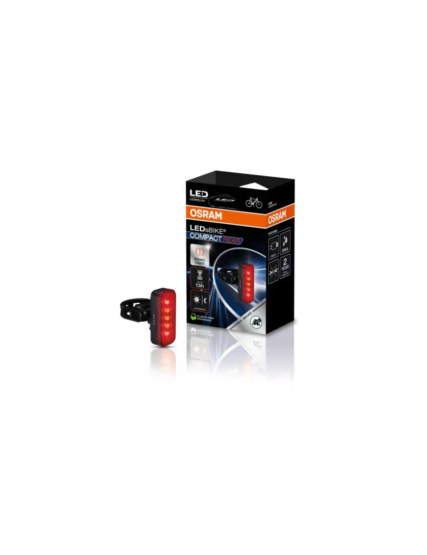 OSRAM LEDsBIKE COMPACT REAR – LED rear bike light with brake function