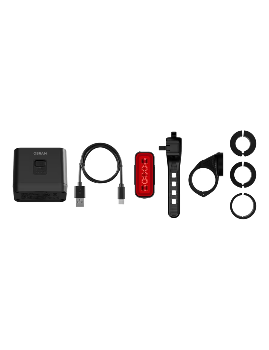 OSRAM LEDsBIKE EXPLORER X 1000 SET – 1,000 lm LED bike light set, USB-C