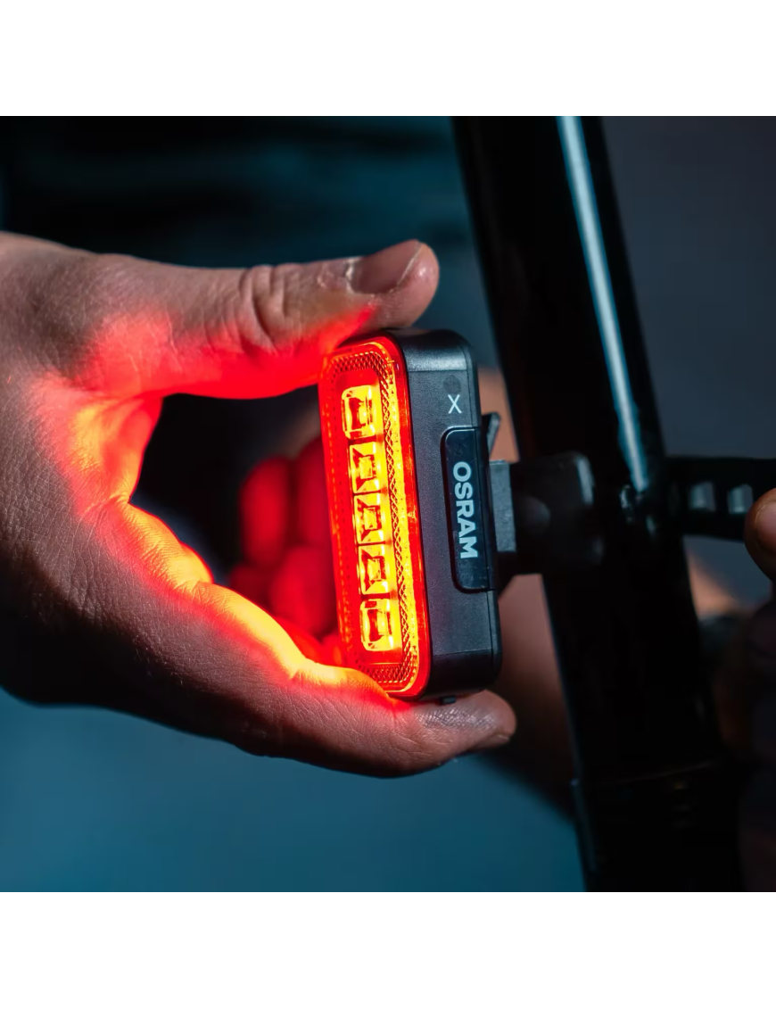 OSRAM LEDsBIKE X REAR – rear LED bike light with brake sensor, USB-C, IP54