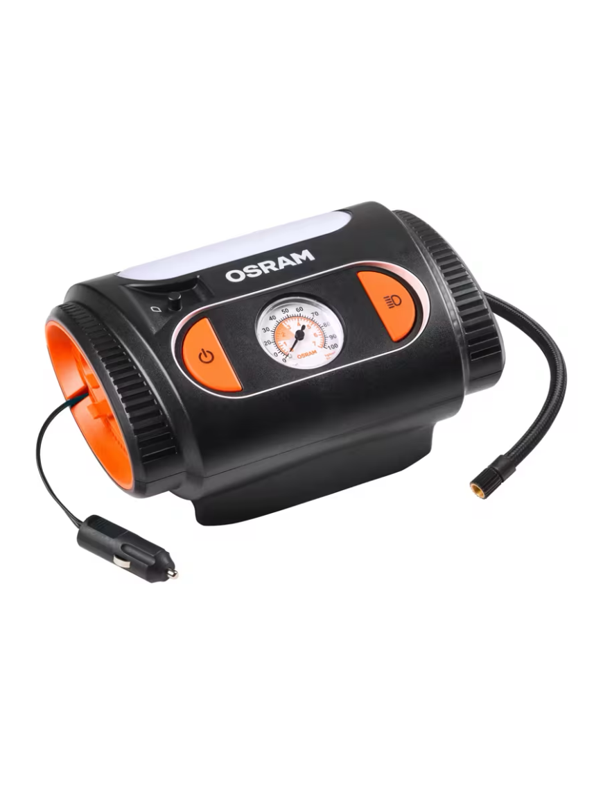 OSRAM TYREinflate 2110 – 12 V tyre inflator, 6.9 bar, analogue gauge