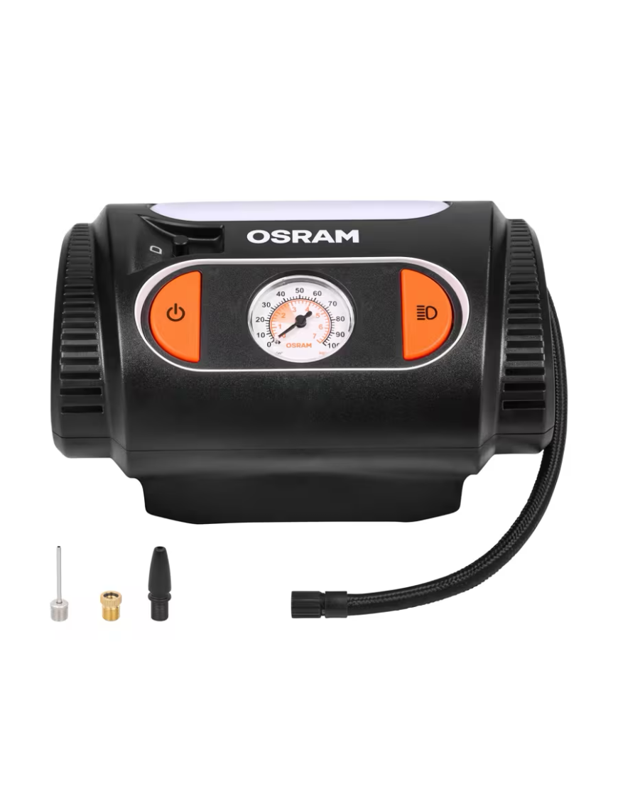 OSRAM TYREinflate 2110 – 12 V tyre inflator, 6.9 bar, analogue gauge