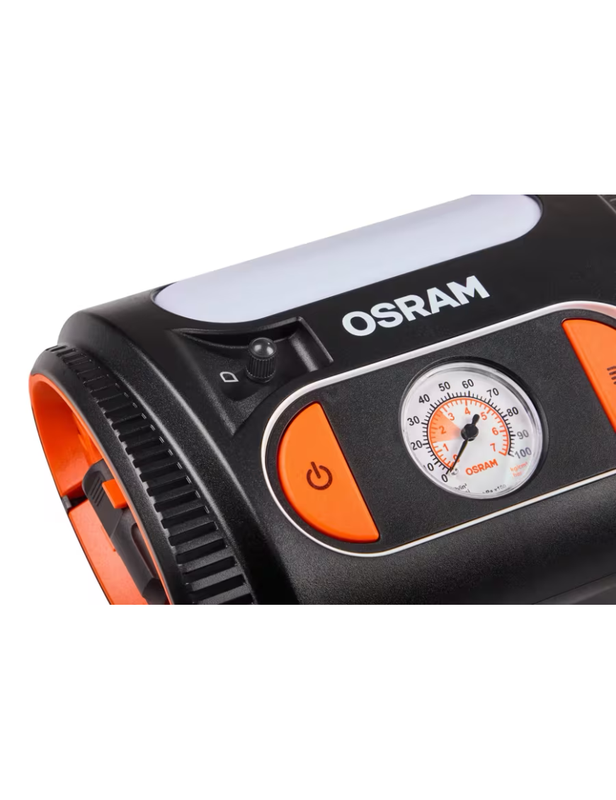 OSRAM TYREinflate 2110 – 12 V tyre inflator, 6.9 bar, analogue gauge