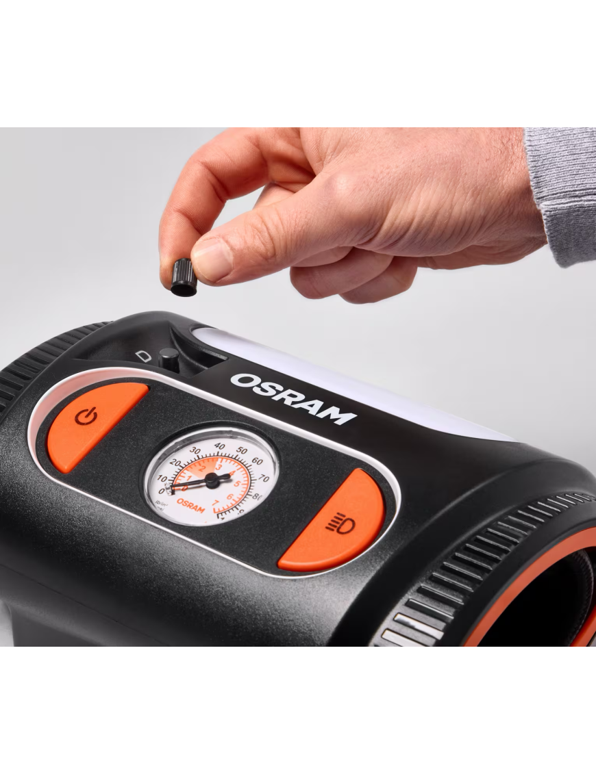 OSRAM TYREinflate 2110 – 12 V tyre inflator, 6.9 bar, analogue gauge