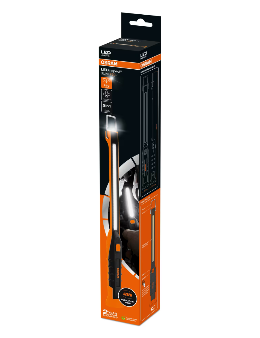 OSRAM LEDinspect SLIM 250 LEDIL418 – Rechargeable LED Inspection Light 250 lm