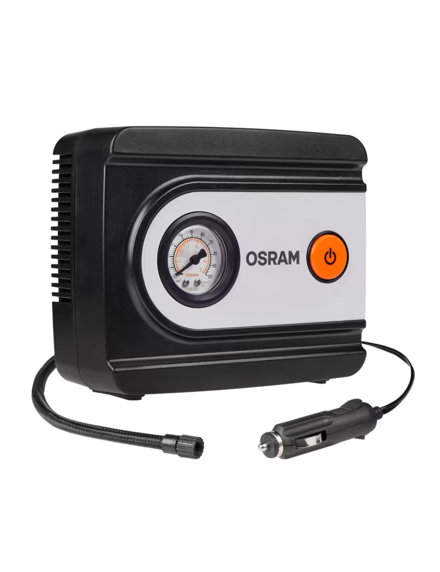 OSRAM TYREinflate 611 ESSENTIAL – 12 V analogue tyre inflator, 6.9 bar