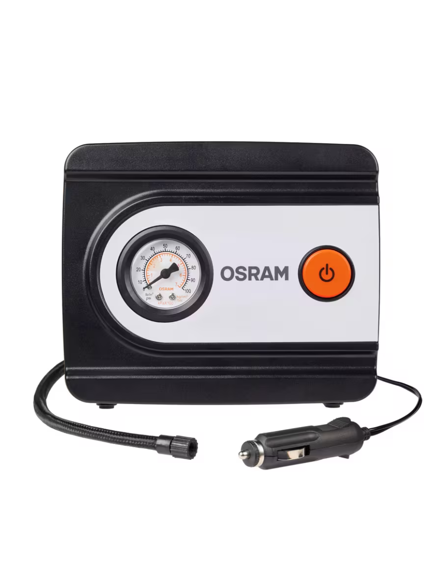 OSRAM TYREinflate 611 ESSENTIAL – 12 V analogue tyre inflator, 6.9 bar