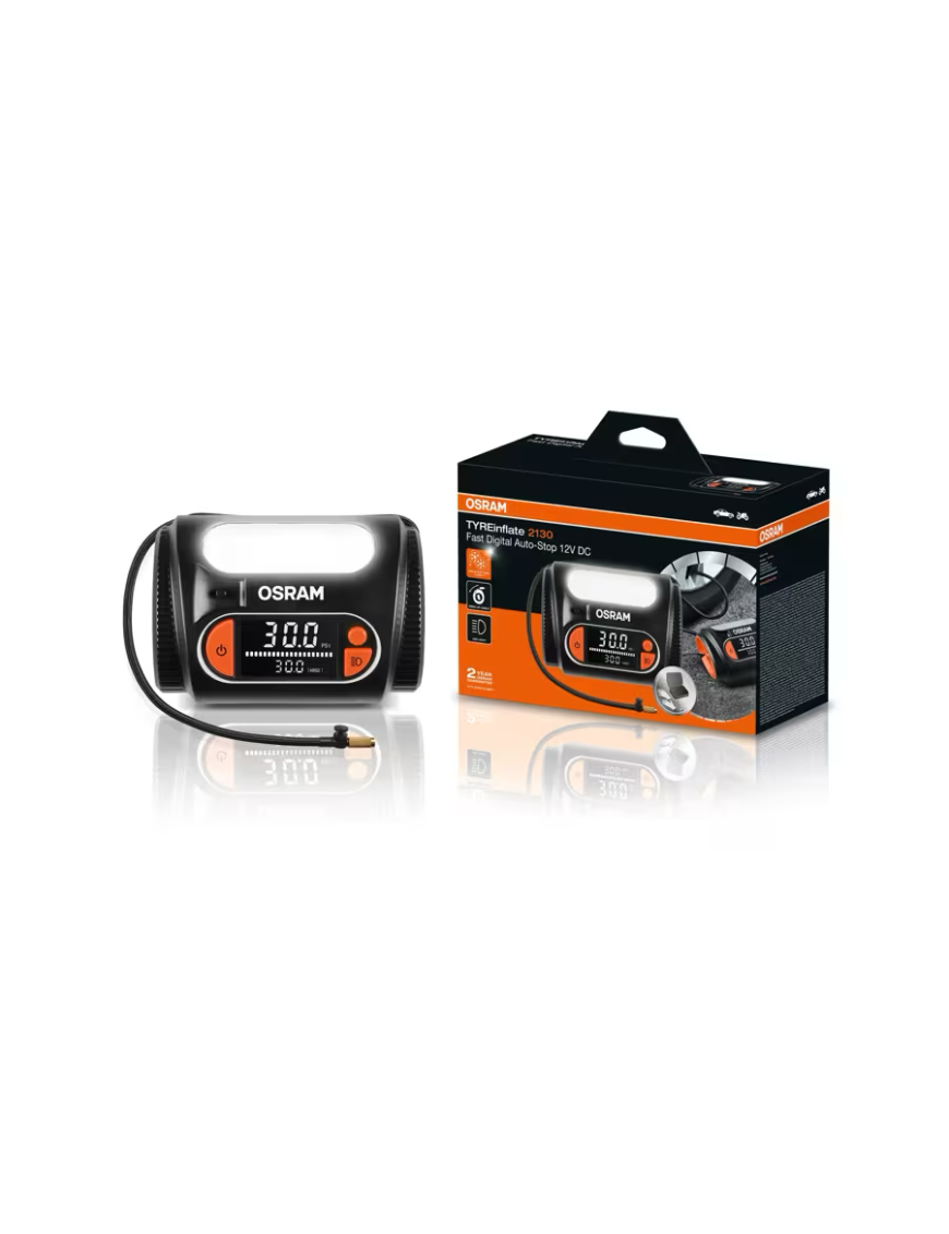 OSRAM TYREinflate 2130 OTI2130 – 12V Tyre Inflator with Auto-Stop