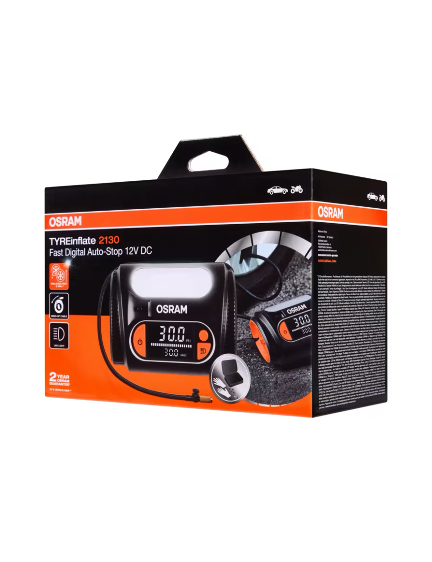 OSRAM TYREinflate 2130 OTI2130 – 12V Tyre Inflator with Auto-Stop