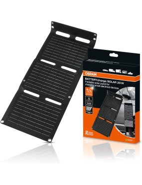 OSRAM BATTERYcharge SOLAR OFSP20 – Foldable 20W Solar Panel, USB-C/USB-A, IP65