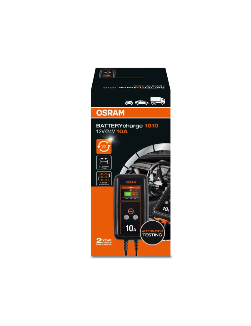 OSRAM BATTERYcharge 1010 – 10 A Smart Battery Charger, 12/24 V