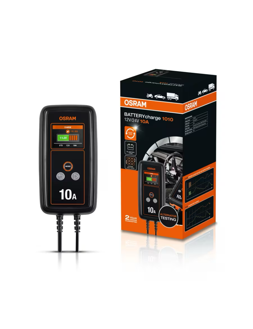 OSRAM BATTERYcharge 1010 – 10 A Smart Battery Charger, 12/24 V