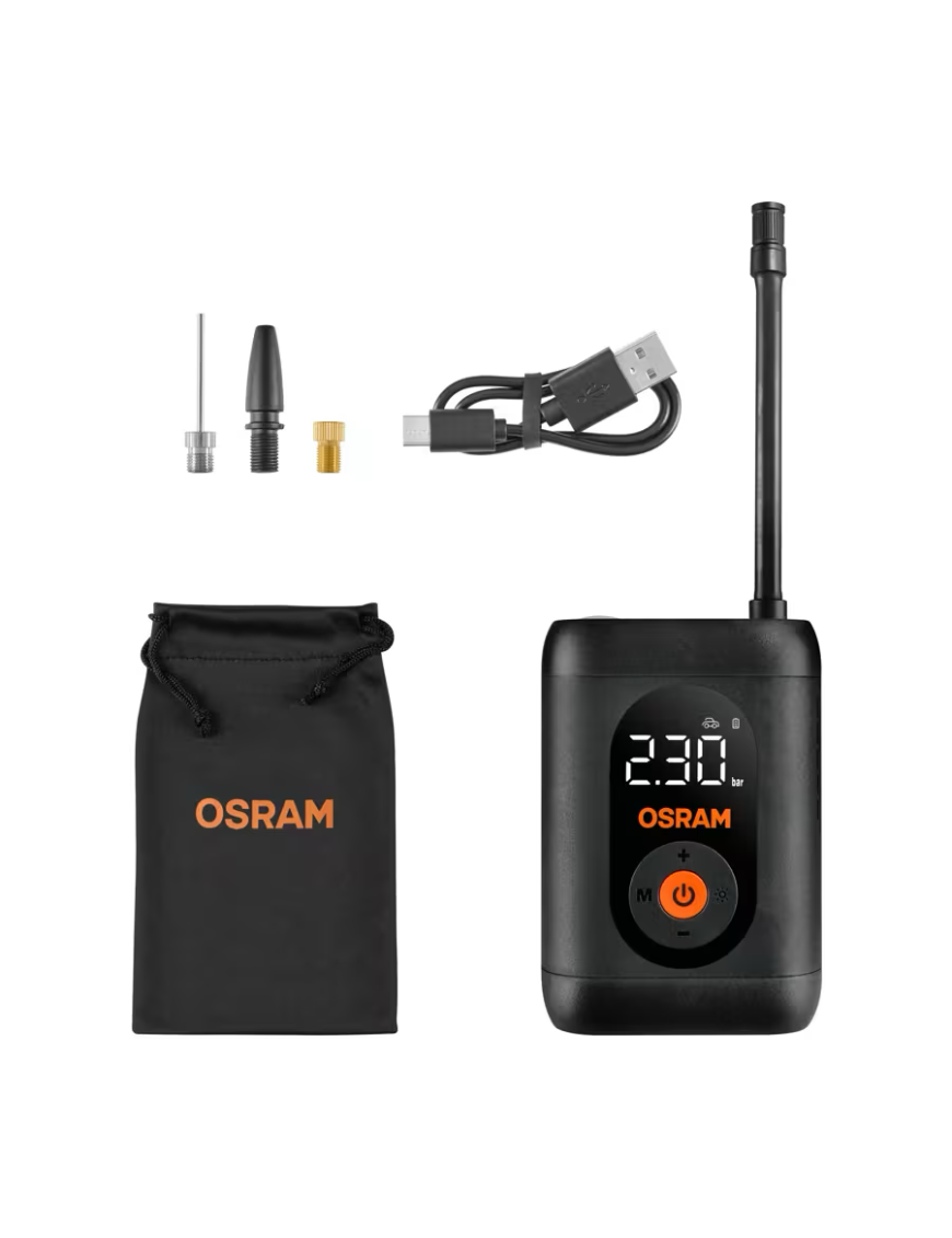 OSRAM TYREinflate 1600 ESSENTIAL – cordless digital tyre inflator, USB-C, 7 bar