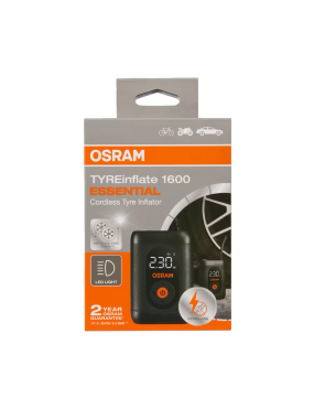 OSRAM TYREinflate 1600 ESSENTIAL – cordless digital tyre inflator, USB-C, 7 bar