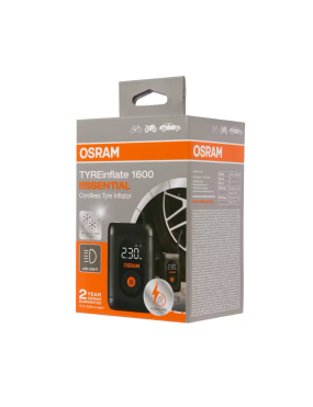 OSRAM TYREinflate 1600 ESSENTIAL – cordless digital tyre inflator, USB-C, 7 bar