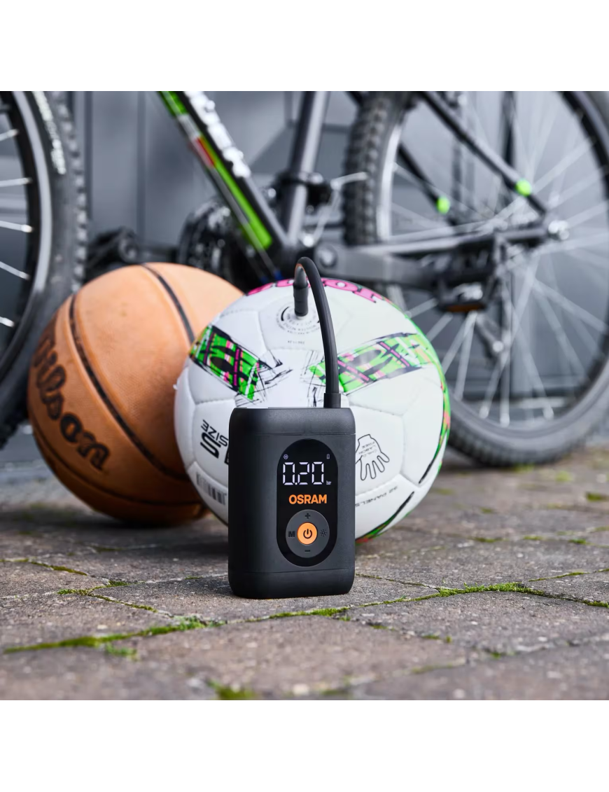 OSRAM TYREinflate 1600 ESSENTIAL – cordless digital tyre inflator, USB-C, 7 bar