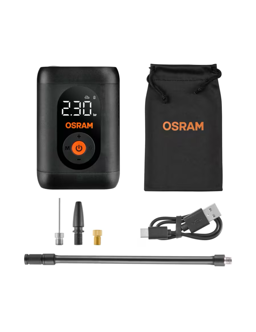 OSRAM TYREinflate 1600 ESSENTIAL – cordless digital tyre inflator, USB-C, 7 bar