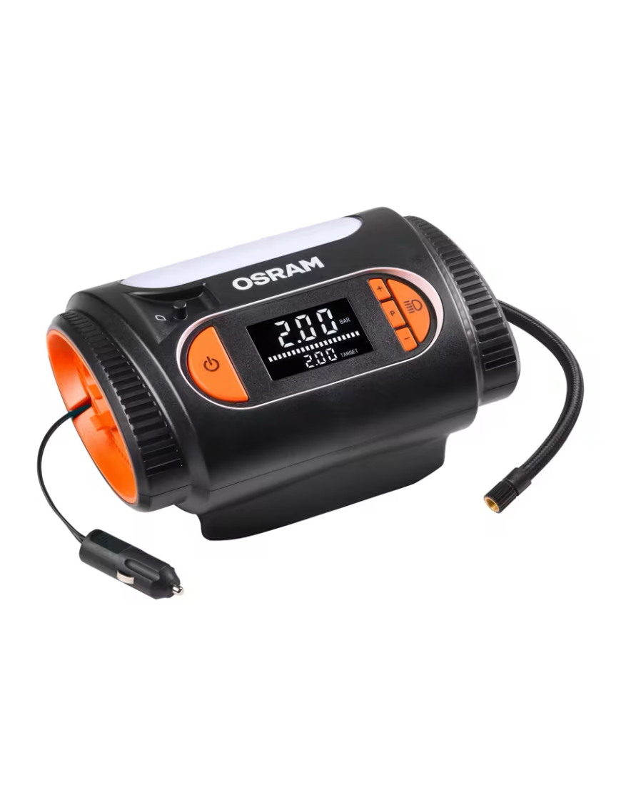 OSRAM TYREinflate 2120 – 12 V Digital Tyre Inflator, Auto-Stop, 6.9 bar