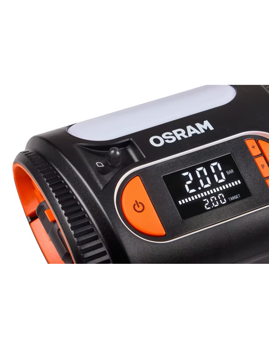 OSRAM TYREinflate 2120 – 12 V Digital Tyre Inflator, Auto-Stop, 6.9 bar