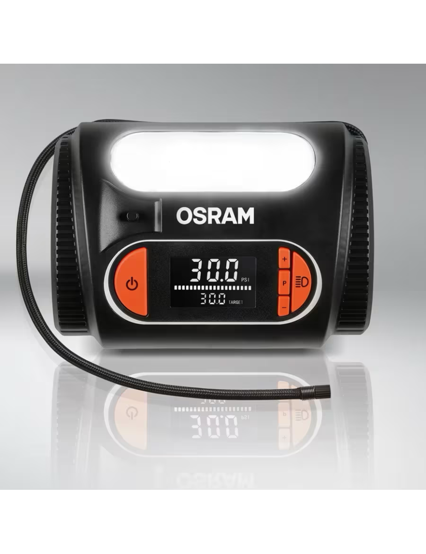 OSRAM TYREinflate 2120 – 12 V Digital Tyre Inflator, Auto-Stop, 6.9 bar