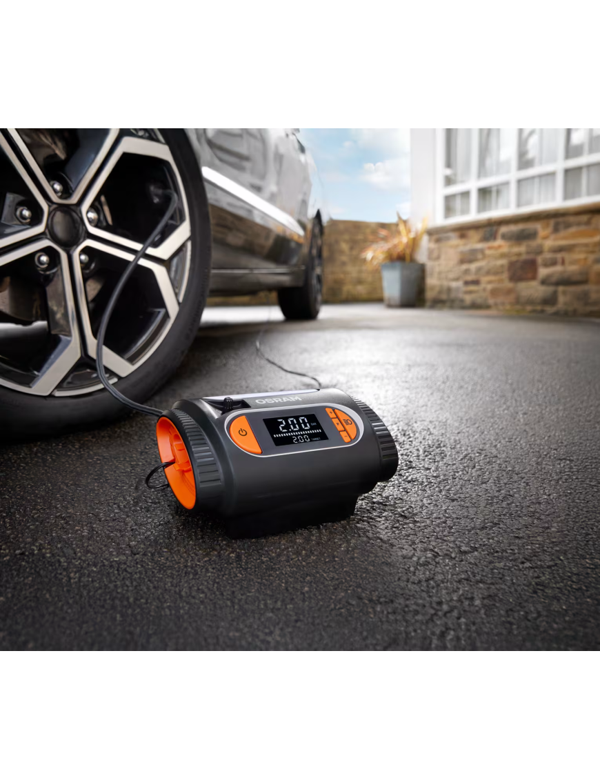 OSRAM TYREinflate 2120 – 12 V Digital Tyre Inflator, Auto-Stop, 6.9 bar