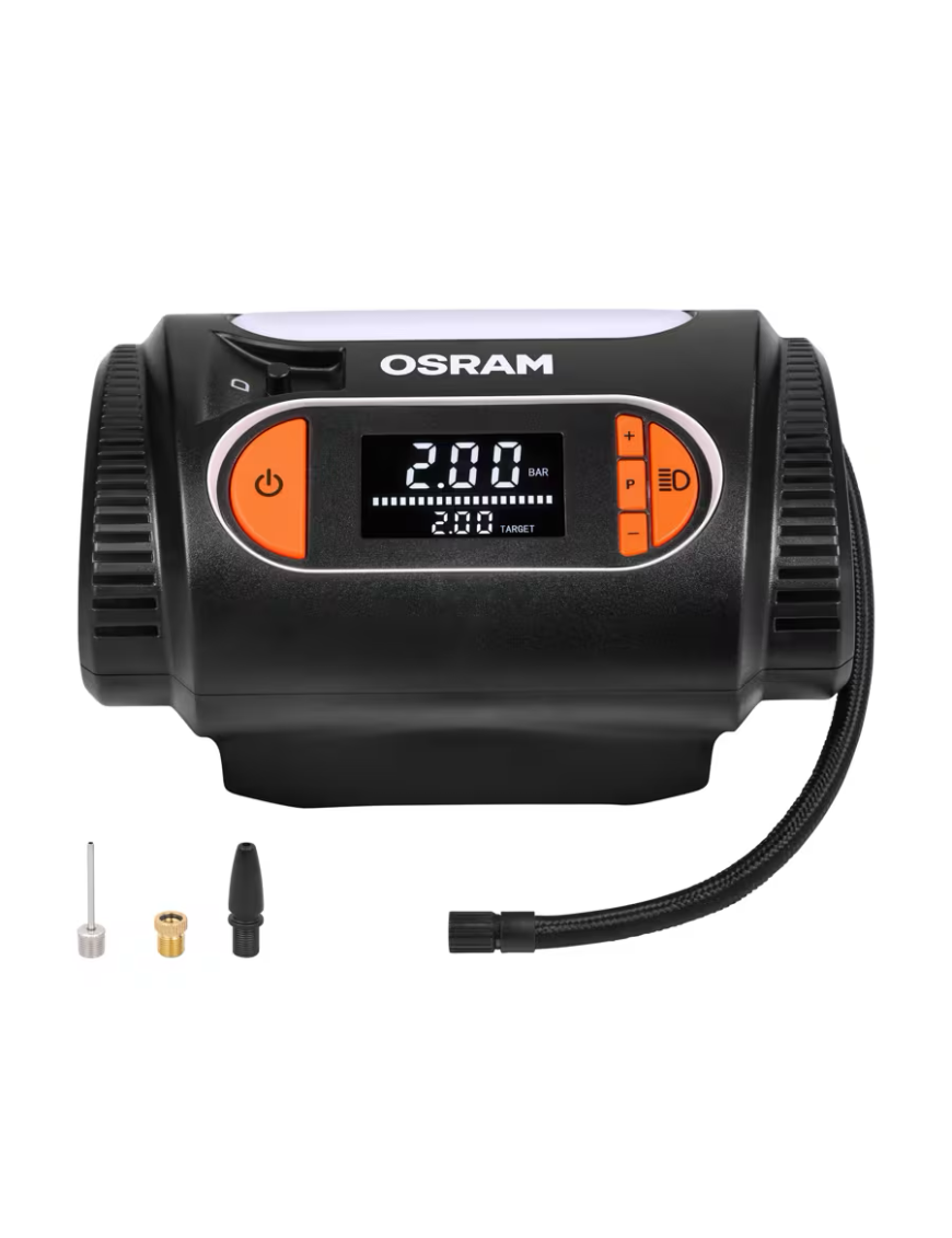 OSRAM TYREinflate 2120 – 12 V Digital Tyre Inflator, Auto-Stop, 6.9 bar